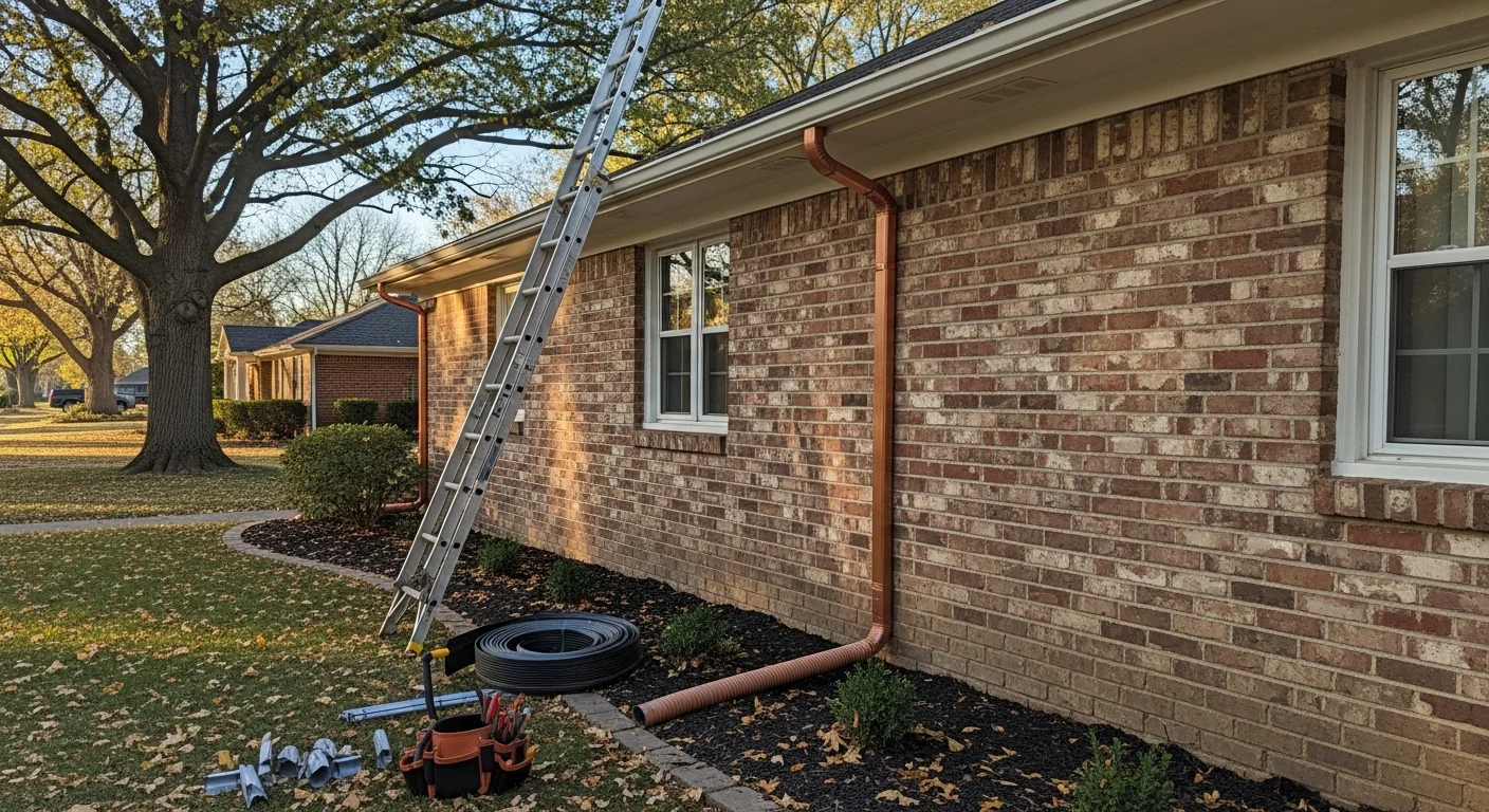 Gutter and downspout installation service