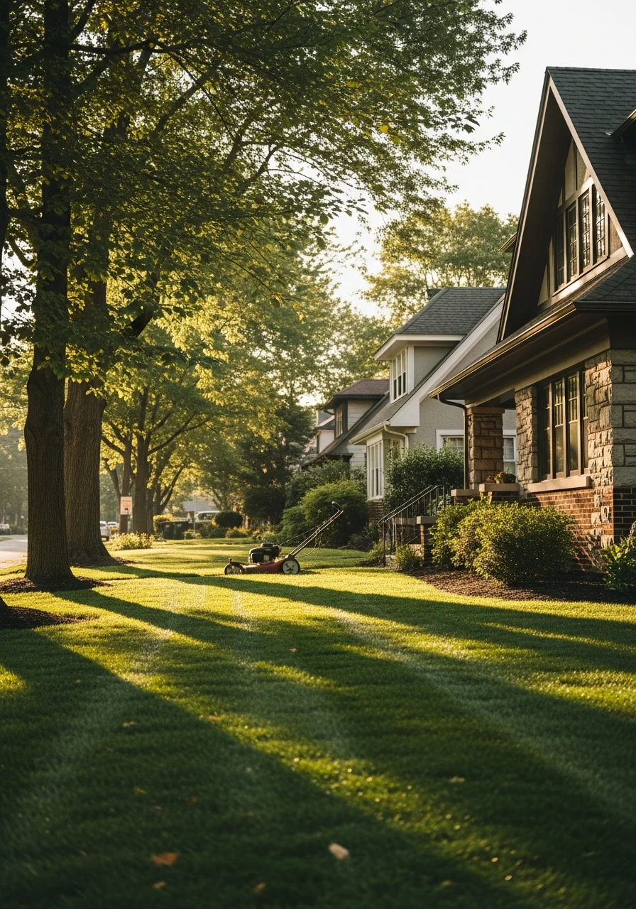 Indianapolis resident reviewing completed work on their home's exterior.